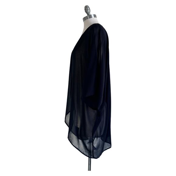 Nordstrom Sheer Kimono Cover Up in Black - Picture 2 of 6